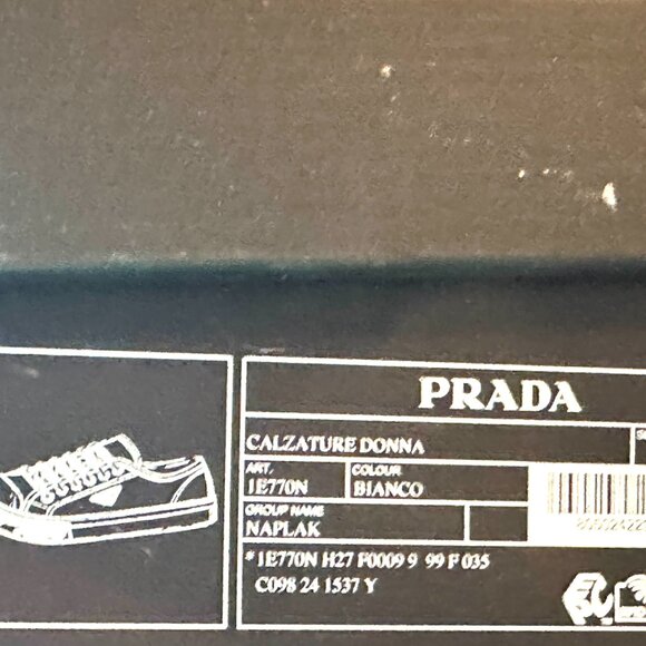 PRADA Triangle Logo Smash Naplak Platform Sneakers Trainers Flat Shoes - Picture 16 of 16